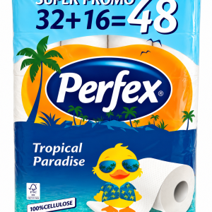 Toaletní papír Perfex TROPICAL PARADISE 3 vrstvý 32+16, 48ks